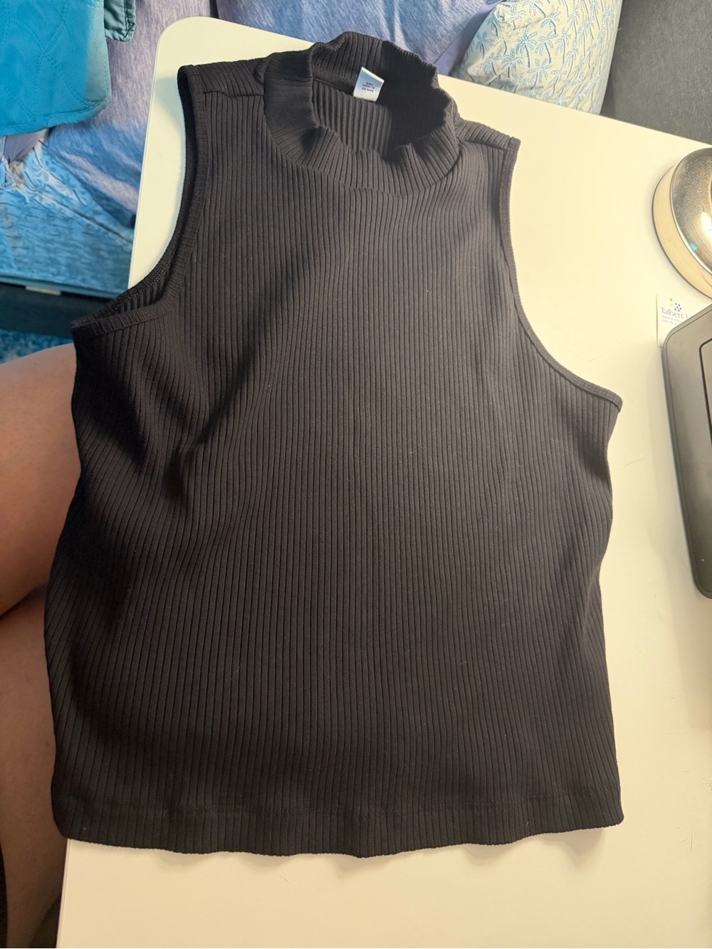 Old Navy Sleeveless Ribbed Mock Neck Top - Black size XL Tall